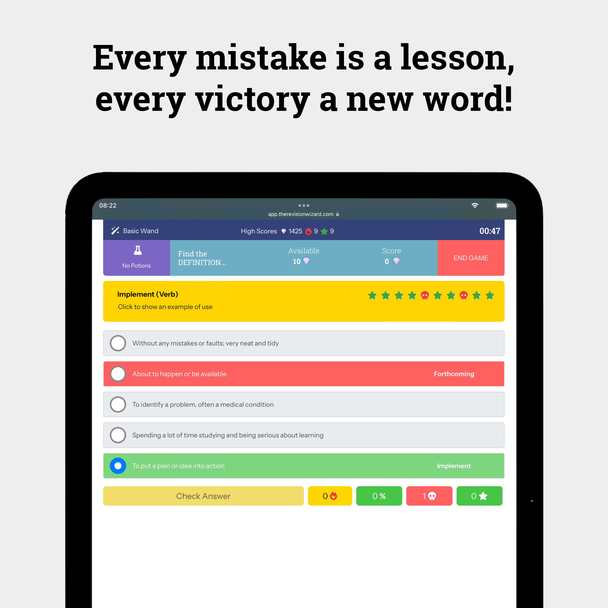 A Revision Wizard Screen